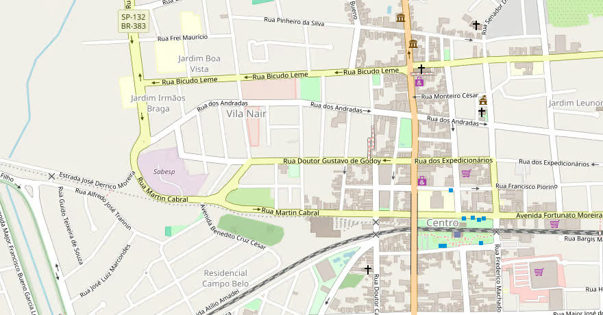 Mapa da região de Rua Doutor Mateus Romeiro, 14, Pindamonhangaba